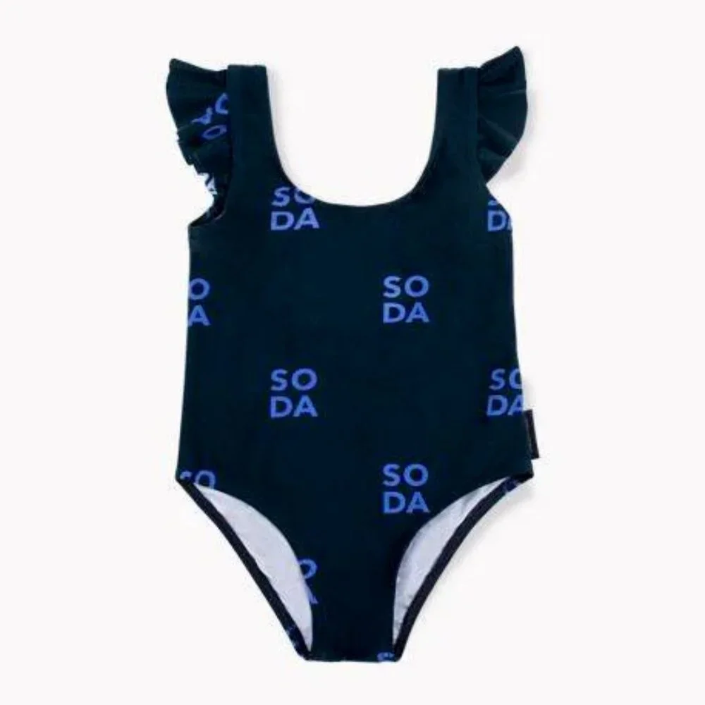 Tinycottons Swim Suit Toddler Girls One Piece 'SODA' Swimsuit